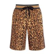 Dolce & Gabbana Shorts med djurmotiv Brown, Herr
