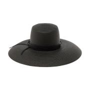 Alberta Ferretti Svart Straw Hat Black, Dam