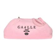 Gaëlle Paris Rosa Broderad Logo Clutch Väska Pink, Dam