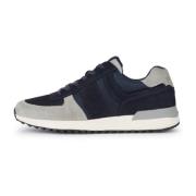 Boggi Milano Tec Fabric Läder Sneakers Löpning Blue, Herr