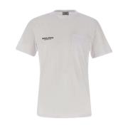 Woolrich Safari Vit Logotyp T-shirt White, Herr