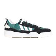 Adidas Originals Svarta lädersneakers College-inspirerad stil Multicol...