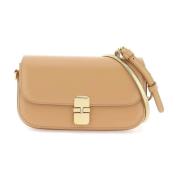 A.p.c. Grace Läder Clutch Handväska Beige, Dam