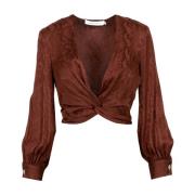 Simona Corsellini Blouses Brown, Dam