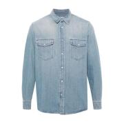 Saint Laurent Denim Shirts Blue, Herr