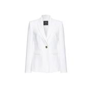 Pinko Vit Stretch Crepe Blazer Humahuaca White, Dam