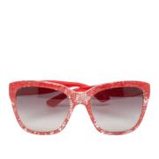 Dolce & Gabbana Pre-owned Pre-owned Acetat solglasgon Red, Dam