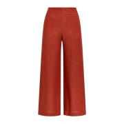Maliparmi Wide Trousers Red, Dam