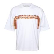 Lanvin Vit Bomull T-shirt Ss24 Oversized Passform White, Herr