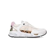 Premiata Vit Läder Sneaker Mased Modell White, Dam