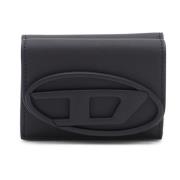 Diesel Tri-fold plånbok i matt läder Black, Dam