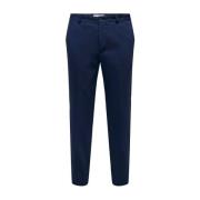 Only & Sons Slim Fit Casual Byxor Blue, Herr