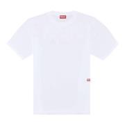 Diesel T-shirt med fototryck logo White, Herr