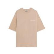 A Paper Kid Oversized Logo Print Bomull T-shirt Beige, Herr