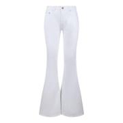 Haikure Flared Jeans White, Dam