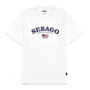 Sebago T-Shirts White, Herr