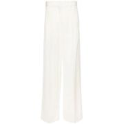 Jil Sander Wide Trousers White, Dam