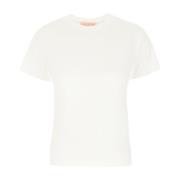 Valentino Garavani Klassisk Bomull T-shirt för Kvinnor White, Dam