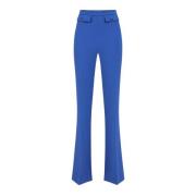 Elisabetta Franchi Straight Trousers Blue, Dam