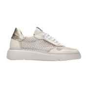 Hispanitas Beige Casual Läder Sneakers Beige, Dam