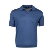 Gran Sasso Polo Shirts Blue, Herr
