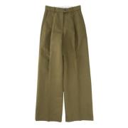 Nine In The Morning Wide Trousers Green, Dam