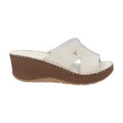 Cinzia Soft Flat Sandals White, Dam