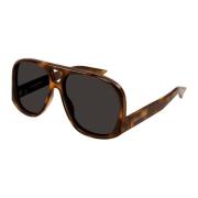 Saint Laurent Aviator Solglasögon Havana Tortoise Stil SL 652 Brown, U...