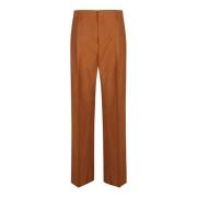 Saulina Wide Trousers Brown, Dam