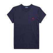 Polo Ralph Lauren Bomull Jersey Crewneck T-shirt Blue, Dam