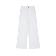 Frame Wide Trousers White, Dam