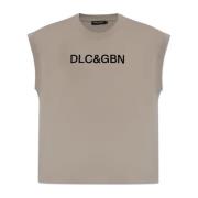 Dolce & Gabbana T-shirt med logotyp Gray, Herr