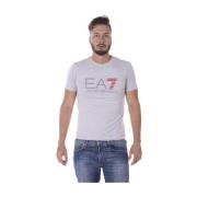Emporio Armani EA7 Casual Logo Print T-Shirt Gray, Herr
