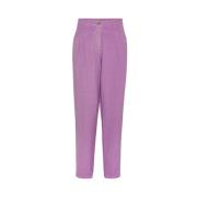 Forte Forte Slim-fit Trousers Purple, Dam