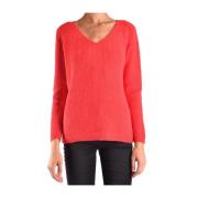 Ermanno Scervino V-neck Knitwear Red, Dam