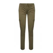 Guess Slim-fit Trousers Green, Dam