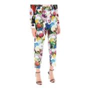 Dolce & Gabbana Cropped Trousers Multicolor, Dam