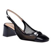 Baldinini Court shoe in black mesh Black, Dam