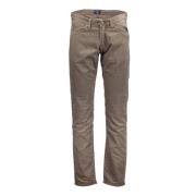 Gant Beige Cotton Jeans Pant Beige, Herr