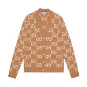 Gucci GG Supreme Wool Cardigan Sweater Brown, Herr