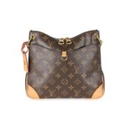 Louis Vuitton Vintage Pre-owned Bomull axelremsvskor Brown, Dam