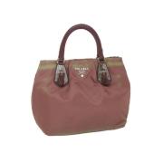 Prada Vintage Pre-owned Nylon handvskor Pink, Dam