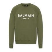 Balmain Sweatshirt med logotyp Green, Herr