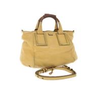 Chloé Pre-owned Pre-owned Laeder handvskor Yellow, Dam