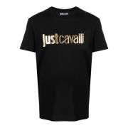 Just Cavalli Svart T-shirt och Polo Kollektion Black, Herr