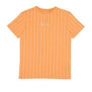 Karl Kani Pinstripe Orange/Off White T-Shirt Orange, Dam