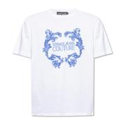 Versace Jeans Couture Barock Logo T-shirt Vit Herr White, Herr