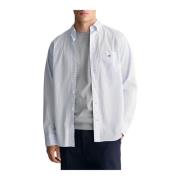 Gant Gingham Poplin Skjorta White, Herr