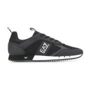 Emporio Armani EA7 Svarta Casual Sneakers för Män Black, Herr