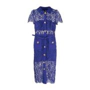 Self Portrait Midi Dresses Blue, Dam